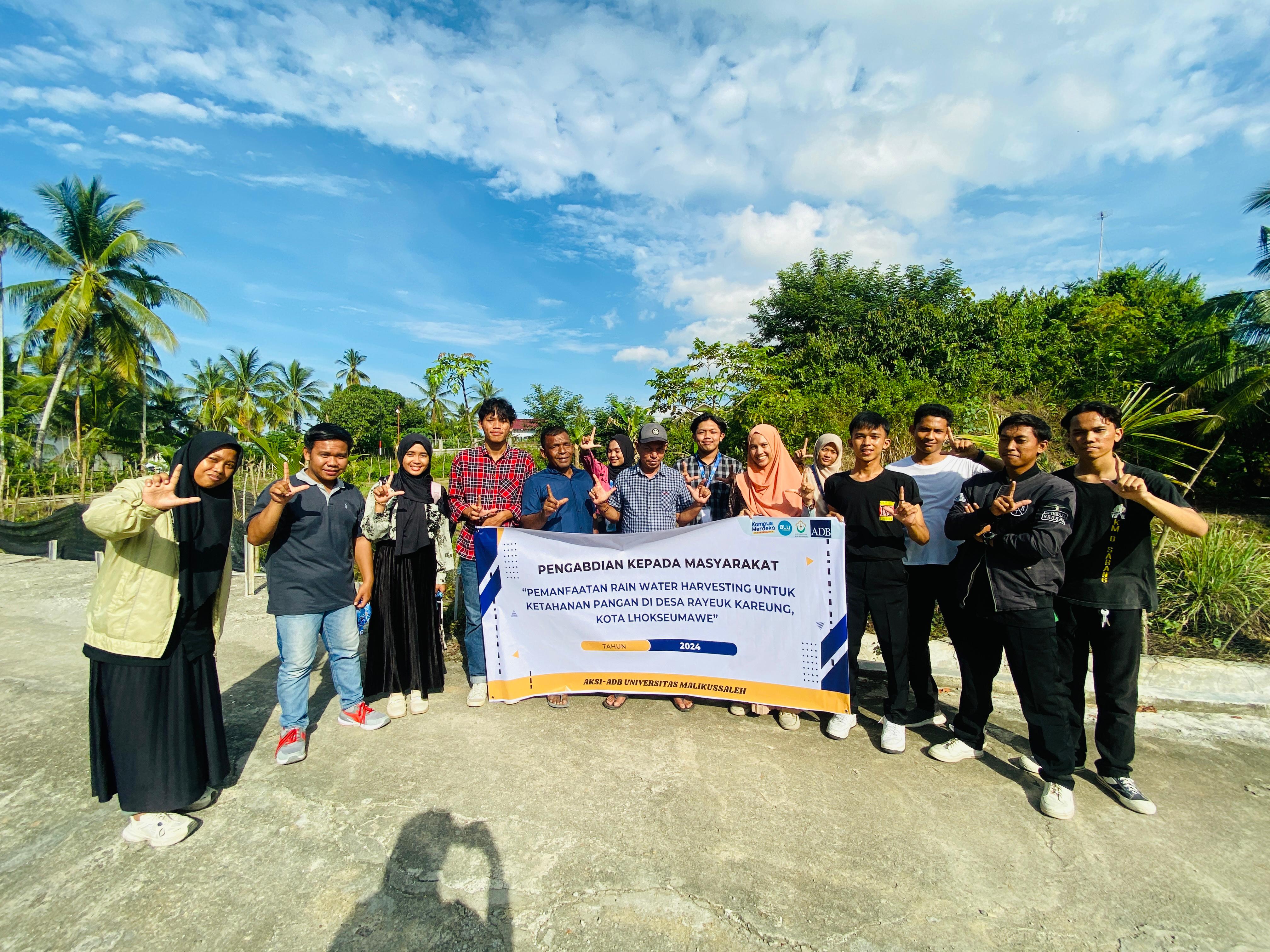 Dosen Unimal Manfaatkan Rain Water Harvesting untuk Ketahanan Pangan di Desa Rayeuk Kareung